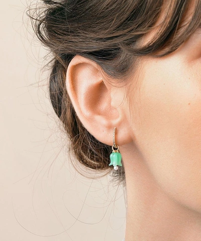 Shop Annoushka 18ct Gold Jade And Pearl Tulip Earring Drops