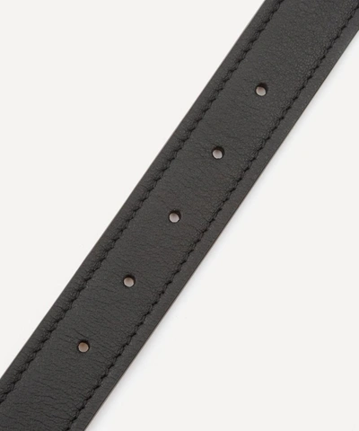Shop Acne Studios Logo Buckle Leather Belt In Black