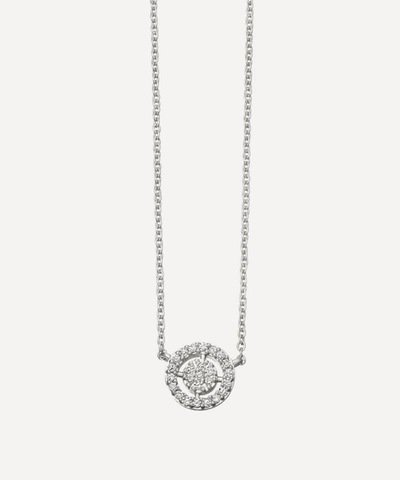 Shop Astley Clarke White Gold Mini Icon Aura Pendant Necklace