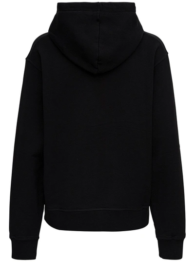 Shop Dsquared2 D2 Rainbow Jersey Hoodie In Black