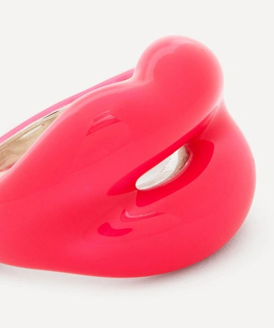 Shop Solange Azagury-partridge Neon Pink Hotlips Ring