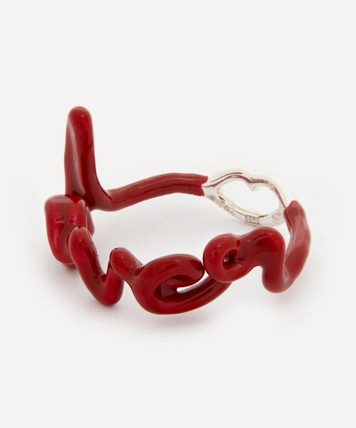 Shop Solange Azagury-partridge Lover Hotscripts Ring In Classic Red
