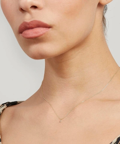 Aurum + Grey 9ct Gold J Initial Pendant Necklace In Gold