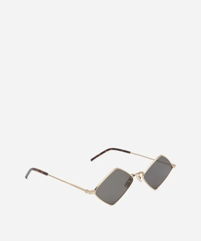 Shop Saint Laurent Lisa Geometric Sunglasses In Gold