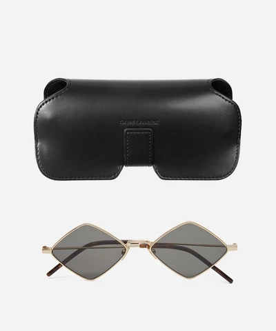 Shop Saint Laurent Lisa Geometric Sunglasses In Gold
