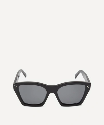 Shop Celine Classic Square Acetate Sunglasses In Shiny Black
