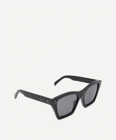 Shop Celine Classic Square Acetate Sunglasses In Shiny Black