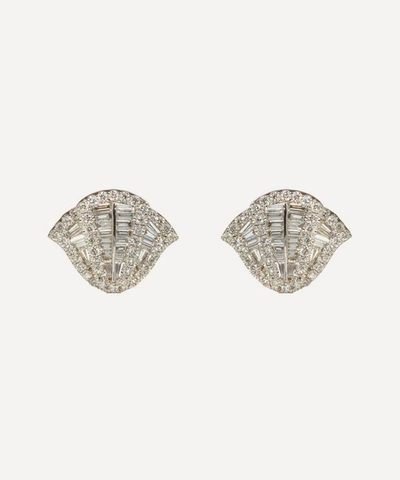 Shop Annoushka 18ct White Gold Flamenco Diamond Stud Earrings