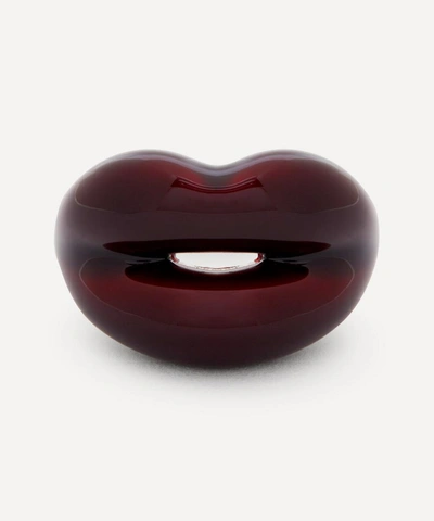 Shop Solange Azagury-partridge Black Cherry Hotlips Ring