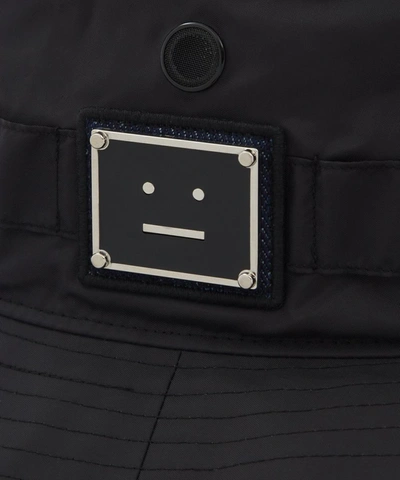 Shop Acne Studios Logo Plaque Bucket Hat In Black