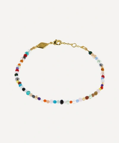 Shop Anni Lu Gold-plated Precious Mix Beaded Bracelet