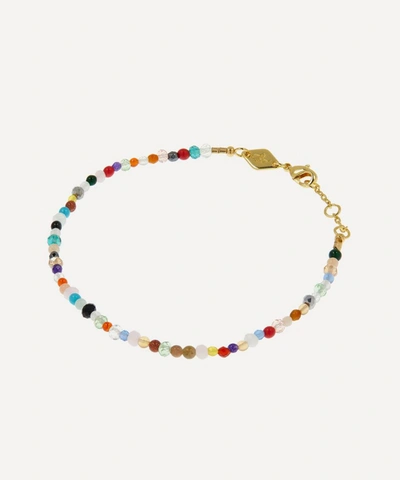 Shop Anni Lu Gold-plated Precious Mix Beaded Bracelet