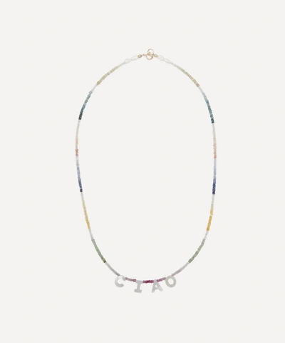Shop Roxanne First Ciao Rainbow Sapphire Beaded Necklace In Multi
