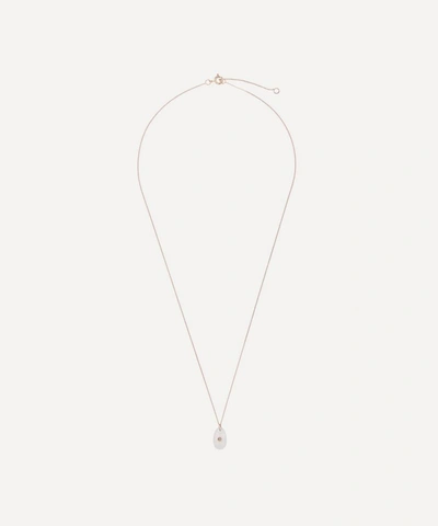 Shop Pascale Monvoisin 14ct Rose Gold Orso N 1 Moonstone And Diamond Pendant Necklace