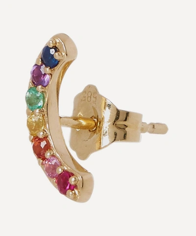 Shop Andrea Fohrman Gold Multi-stone Rainbow Stud Earring