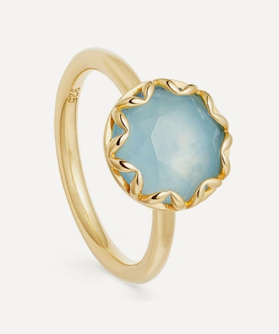 Shop Astley Clarke Gold Plated Vermeil Silver Paloma Aqua Quartz Ring