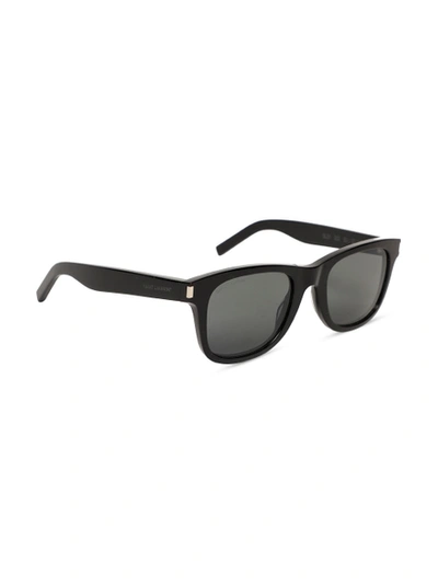 Shop Saint Laurent Classic Sl 51 Square Acetate Sunglasses Black