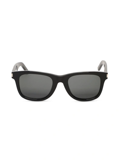 Shop Saint Laurent Classic Sl 51 Square Acetate Sunglasses Black