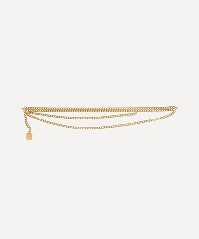 Shop Designer Vintage 1980s Chanel Gilt Belt In Gold