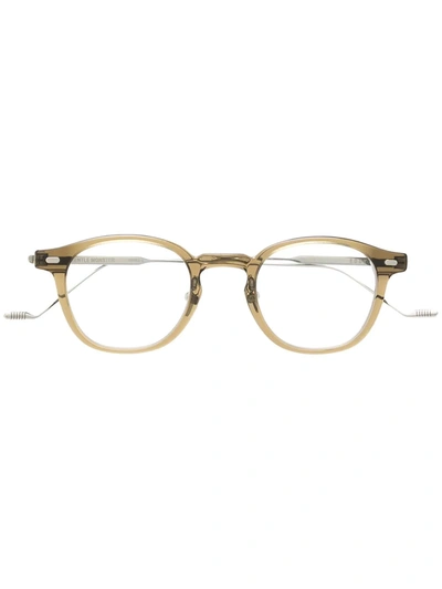 Shop Gentle Monster Eddy Kc1 Round-frame Glasses In Brown