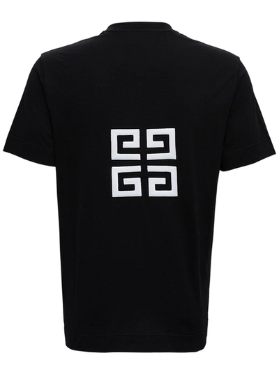 Shop Givenchy Cotton T-shirt With White Logo In Black