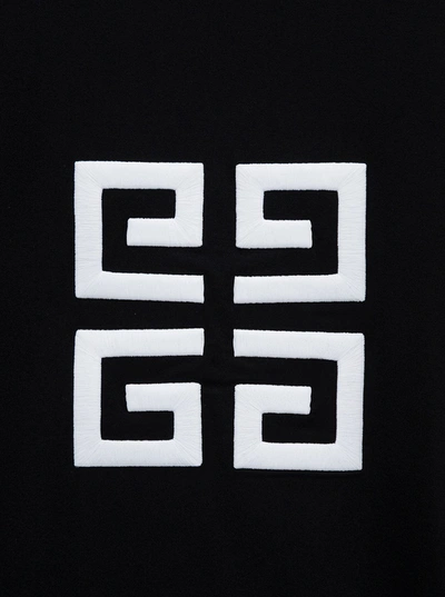 Shop Givenchy Cotton T-shirt With White Logo In Black