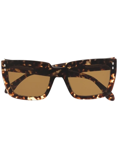 Shop Isabel Marant Eyewear Tortoise-shell Cat-eye Sunglasses In Brown
