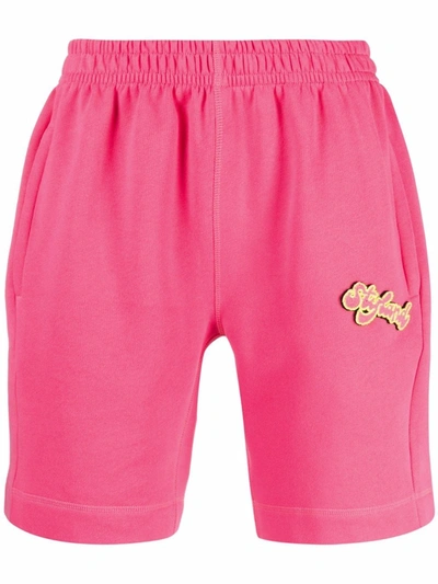 Shop Styland Organic Cotton Track Shorts In Pink
