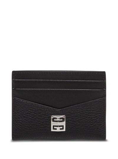 Shop Givenchy Black Leather Card Holder With Logo