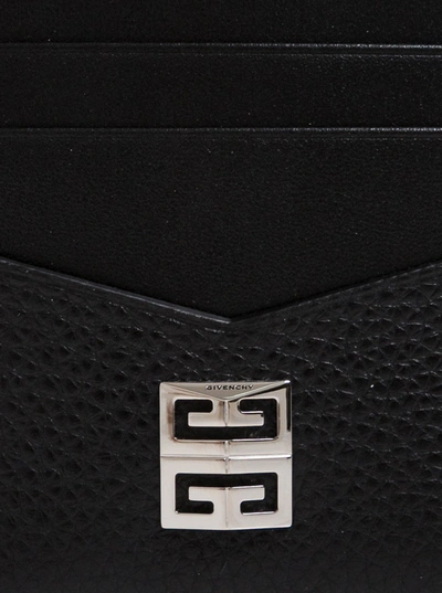 Shop Givenchy Black Leather Card Holder With Logo