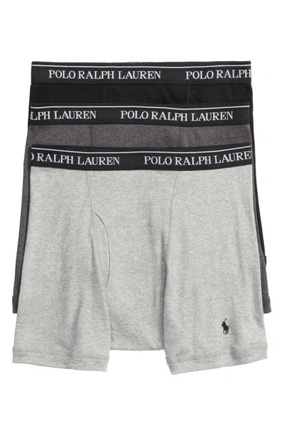 Shop Polo Ralph Lauren 3-pack Cotton Boxer Briefs In Anh/mah/pb