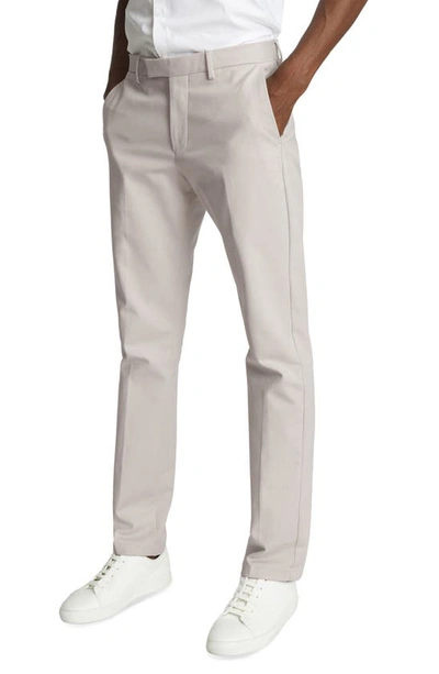 Shop Reiss Flat Front Stretch Cotton Pants In Eastbury