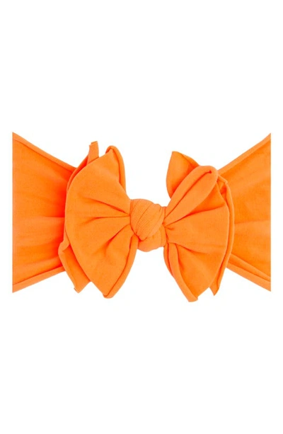Shop Baby Bling Fab-bow-lous Headband In Neon Orange Pop