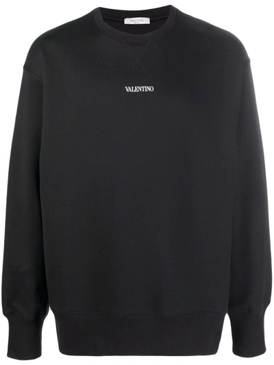 Shop Valentino Logo-print Sweatshirt In Black