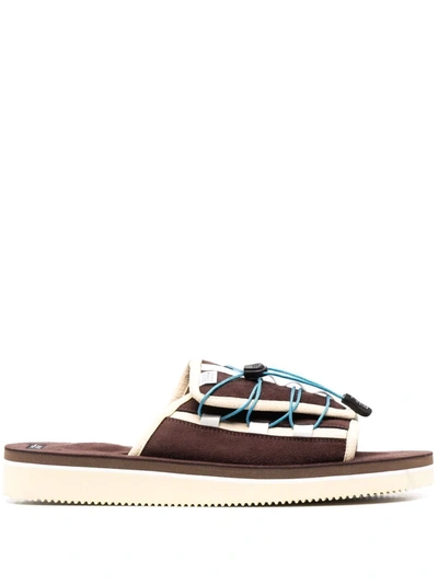 Shop Suicoke Olas-ecs Open-toe Sandals In Brown