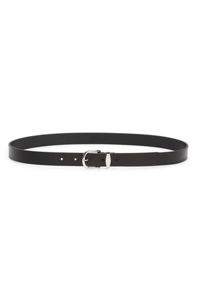 Shop Isabel Marant Zadd Leather Belt In Black/silver