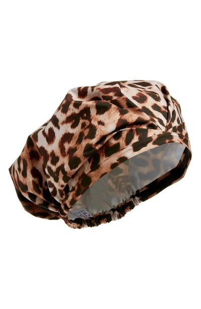 Shop Shhhowercap The Minx Shower Cap In Leopard Print