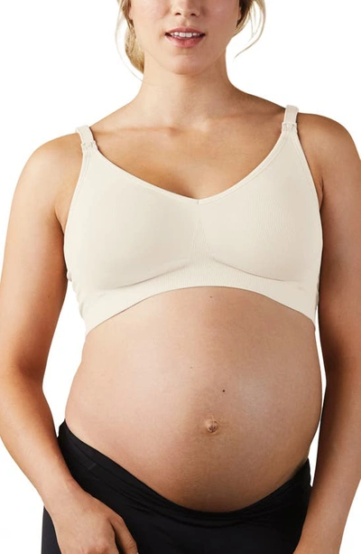 Shop Bravado Designs Body Silk Seamless Maternity/nursing Bra In Antique White