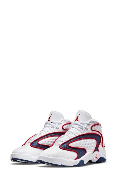 Shop Jordan Og Sneaker In White/ Red/ Navy/ White