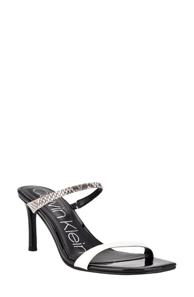 Shop Calvin Klein Halena Slide Sandal In Whmll