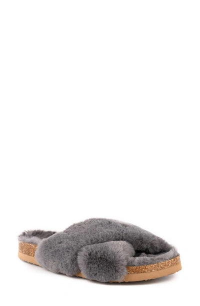 Shop Bc Footwear Triumph Slipper In Grey V-fur