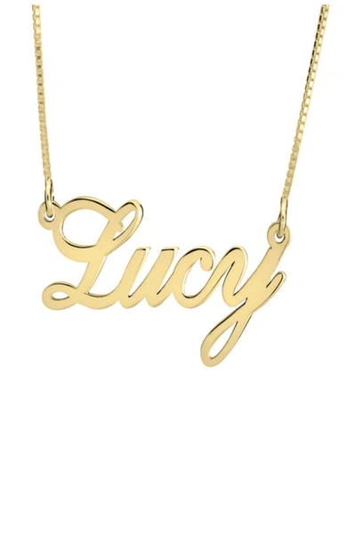 Shop Melanie Marie Personalized Nameplate Necklace In Gold Plated