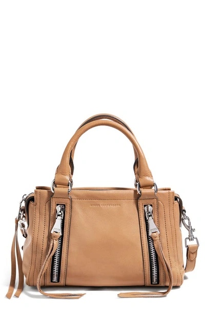 Shop Aimee Kestenberg Zip Me Up Mini Leather Crossbody Satchel In Vachetta