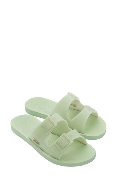 Shop Melissa Sun Malibu Slide Sandal In Green/ Green