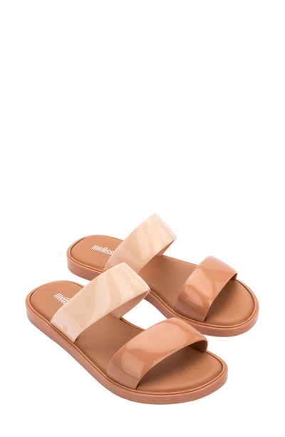 Shop Melissa Bubble Slide Sandal In Beige/ Beige