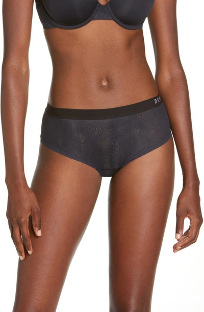 Shop Dkny Lace Comfort Hipster Panties In Black