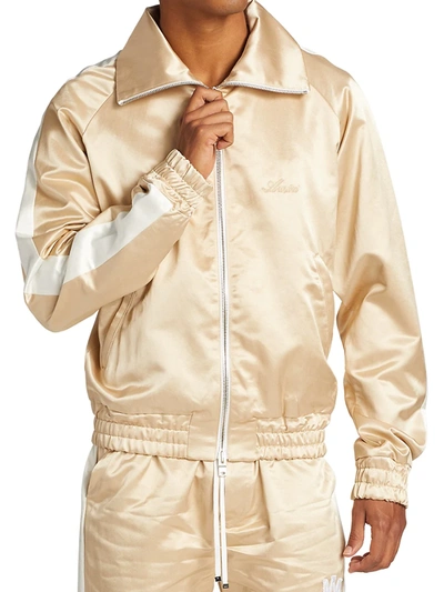 Shop Amiri Side Stripe Track Jacket In Champaigne White