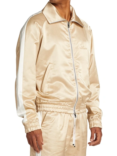 Shop Amiri Side Stripe Track Jacket In Champaigne White