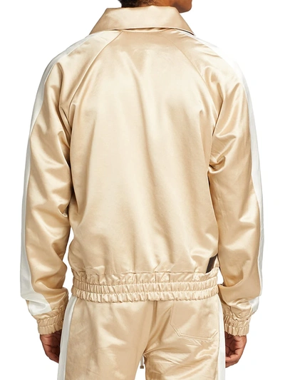 Shop Amiri Side Stripe Track Jacket In Champaigne White