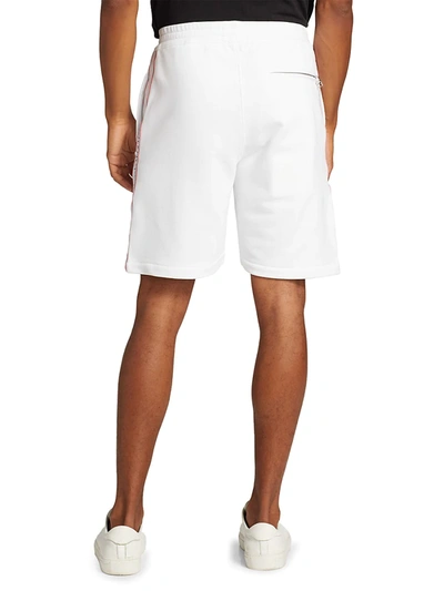 Shop Alexander Mcqueen Men's Logo Tape Shorts In White Mix